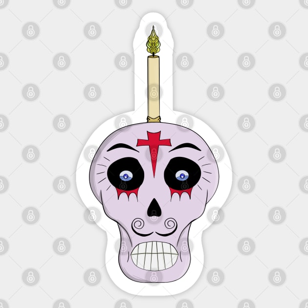 Skull Lamp Candle Sticker by DiegoCarvalho